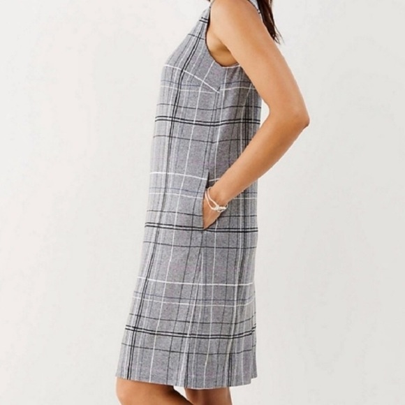 J. Jill Dresses & Skirts - J. Jill Gray Plaid Ponte Shift Dress
